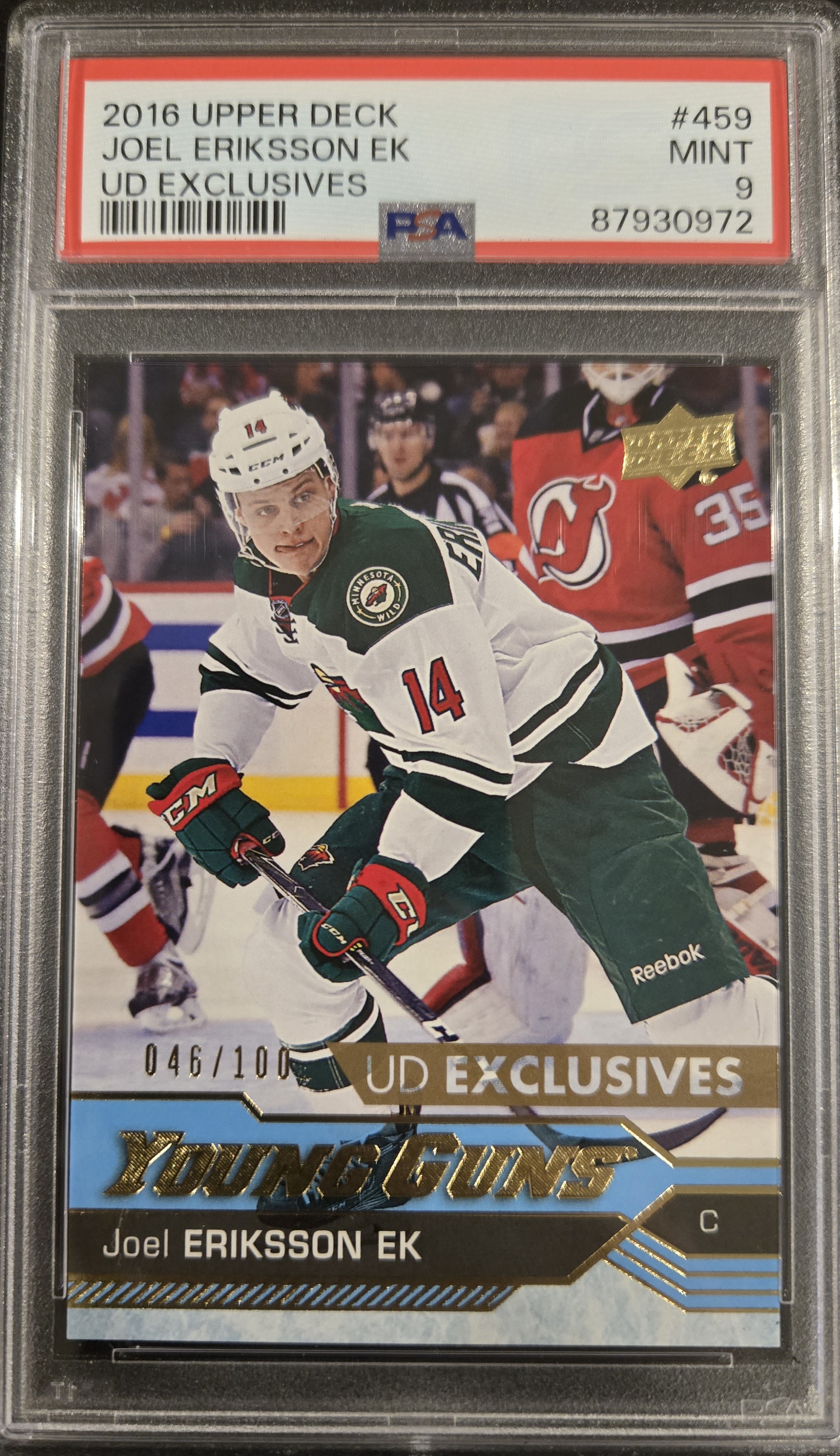 2016 UPPER DECK JOEL ERIKSSON EK UD EXCLUSIVES psa 9